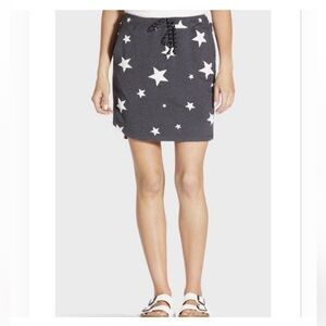 Sundry Star Print Mini Skirt
